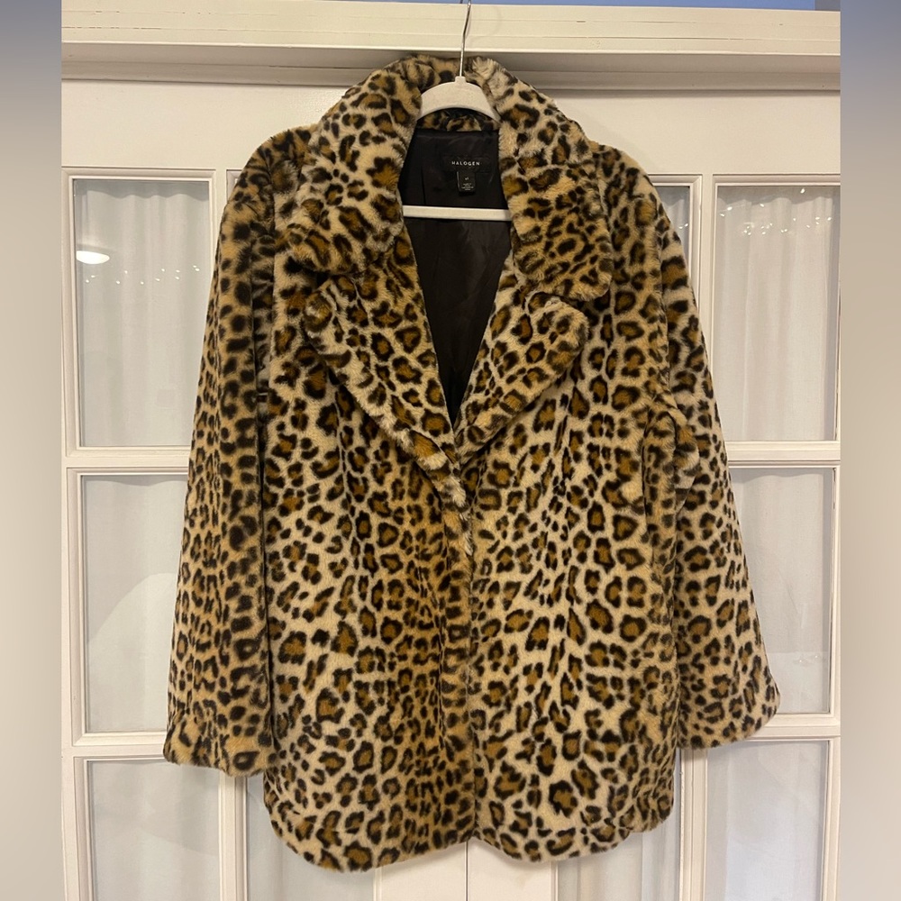 Cheetah Print Faux Fur Coat